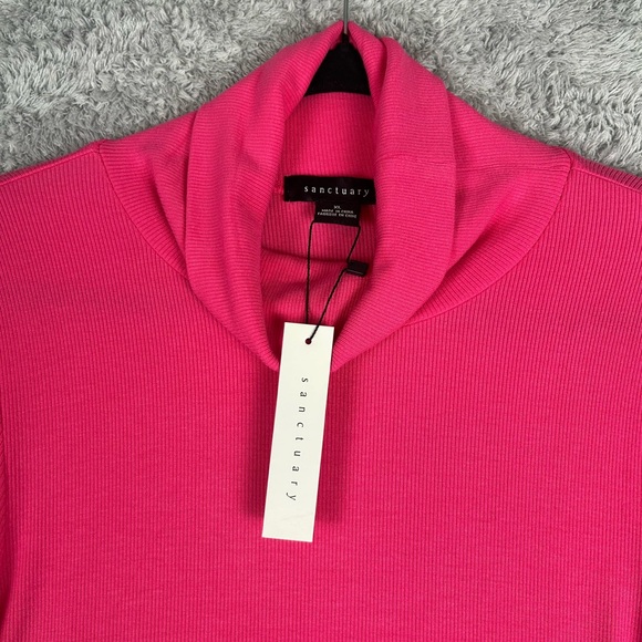 NWT Sanctuary Long Sleeve Turtleneck Ribbed Blouse Top Women’s,Size XL - Picture 6 of 15